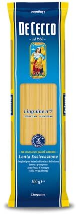 De Cecco Linguine n.7 Semolina pasta of Durum Wheat, Pack of 6 x 500 g