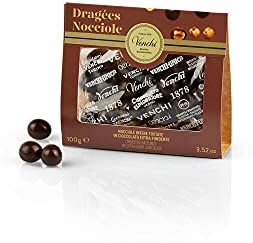 Venchi Perle delle Langhe Nocciole Piemonte I.G.P. ricoperte di Cioccolato Fondente 56%, 100g Vegano Senza Glutine