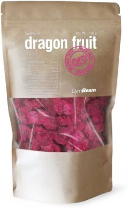 GymBeam Dragon Fruit Liofilizzato 100g, Gusto Autentico e Aroma Eccezionale, Ricco di Nutrienti, Senza Additivi e Zuccheri Aggiunti, Consistenza Croccante