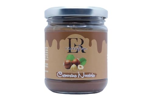 Generic ER Ciocobon Cremosina Nocciola Crema Spalmabile Artigianale 100% Made In Italy Vasetto da 200 gr Creme Splamabili per Colazioni Dolci e Pasticceria