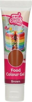 FunCakes Food Colour Gel Brown: Highly Concentrated Food Colouring for Batter, Cream, Fondant, Marzipan, Dough. Easy Dosing thanks to the Convenient Tube. Halal. 30 g.