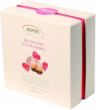 Generico Rippa   Baci di Dama alla Mandorla Farciti al Cioccolato   Baci Dama Cioccolato   Biscotti Mandorla e Cioccolato 1 x 200 Gr