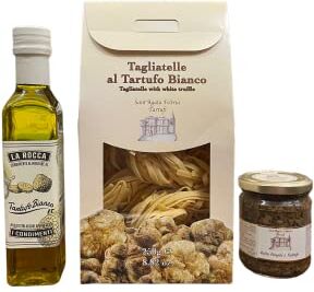 Generico Amarcord La Romagna Tagliatelle al Tartufo Bianco 250 gr + Salsa Funghi e Tartufo Sant'Agata Feltria Tartufi 180 gr + Olio Extra Vergine d'Oliva al Tartufo Bianco 250 ml