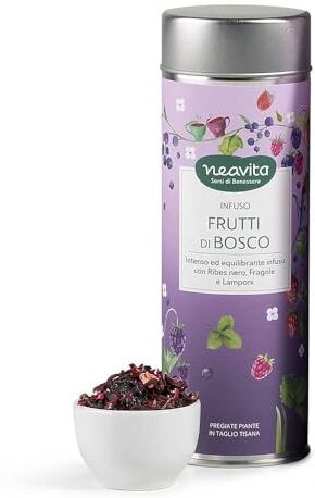 Neavita Frutti Di Bosco Infuso Di Frutta Silver Tin Barattolo Sfuso, 100g