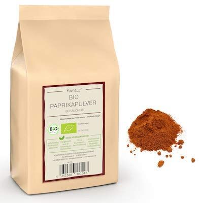 Kamelur 500g di BIO Paprika in polvere affumicata BIO Paprika dolce affumicata, senza additivi confezionata in imballaggi biodegradabili