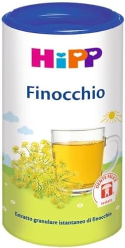 HiPP Tisana al Finocchio, Estratto Granulare Istantaneo di Finocchio, con Isomaltulosio, 1 Confezione da 200 gr