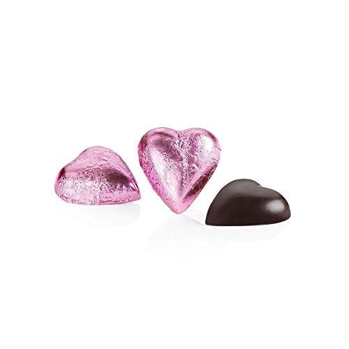 Venchi Valentines Fondente 75% in Busta Bulk, 1 kg Cioccolato Fondente a Forma di Cuore Senza Glutine