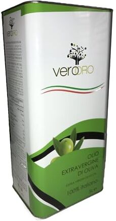 Generico Olio Extravergine Oliva 100% Italiano Estratto A Freddo Evo Lattina Olive Coratina Ogliarola Leccino Sapore Equilibrato Eccellenza Cucina Condimento Pasta Insalate Carne Pesce (Lattina da 5 L)