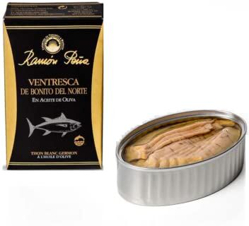 Generico Conserve Pesce e Frutti di Mare   Ramòn Peña® Tonno Bianco in Olio di Oliva   Tonno in Scatola Offerte   Conserve Ittiche Artigianali 112 Gr   Ventresca Tonno Latta