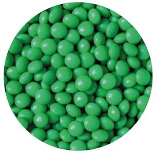 Decora , 2081192 Confezione da 80 g Mini Lenti Cioccolato A Latte Verde Foglia Dim. ⌀ 10 mm, Pronte all’uso, Da cospargere direttamente su torte, Con il 60% di cioccolato al latte, Made in Italy