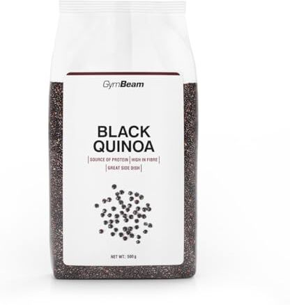 GymBeam Quinoa Nera Bio 500 g, Qualità Biologica, Pseudocereale Naturalmente Privo di Glutine, Fonte di Proteine Vegetali, Ricca di Fibre, Ottima per la Digestione, Sapore Delizioso