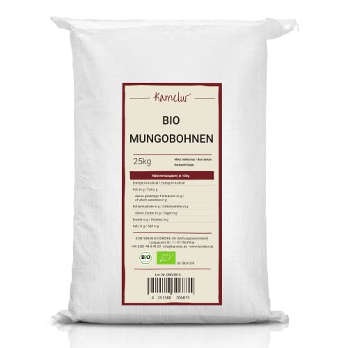 Kamelur 25kg BIO Fagioli mungo secchi Fagioli mungo BIO senza additivi Fagioli mung BIO (mung beans) in confezione di massa