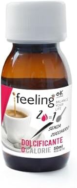 Generic FEELING OK SWEETY 50 ml Dolcificante senza calorie e senza zucchero adatto per dieta chetaogenica.