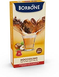 CAFFÈ BORBONE Nocciolino Cappuccino al gusto di Nocciola 60 capsule (6 confezioni da 10) Compatibili con le Macchine ad uso domestico Nespresso