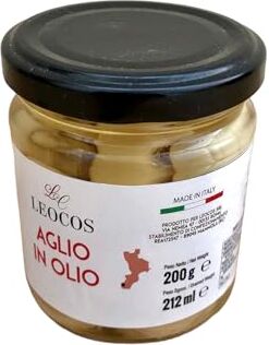 Generic Aglio di Calabria Sottolio Naturale in Vasetto Peso Netto 200 Grammi -