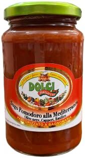 Generico Dolci Nazzareno Sugo di Pomodoro alla Mediterranea con Olive Nere, Capperi e Basilico 340 gr peso netto