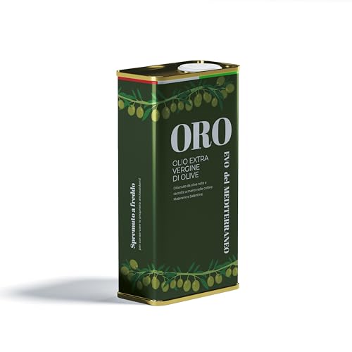 Generico NUOVO!!! Olio EVO Extravergine di Oliva 100% Italiano   Raccolta 2023/2024   Spremuto a Freddo   Olive Raccolte a Mano (3 Litri)