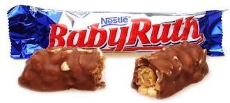 Nestlé Baby Ruth – 59,5 G Classic Retro American Candy Bar, arachidi, caramello, torrone, 8 bar