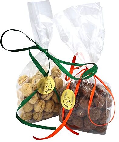 Panetteria Pasticceria Botto Baci di Dama artigianali con farina di nocciole e burro senza Olio di Palma, 1 confezioni da 300 g Snack Dolce, Paste, Biscotti