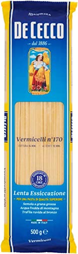 De Cecco 10 Pasta  100% Italiana Vermicelli n. 170 Pasta 500 g