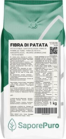 SaporePuro Fibra di Patata 1 kg ideale per panificazione e prodotti da forno