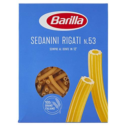 Barilla Sedanini Rigati, Pasta Di Semola Di Grano Duro, Cottura 12 Minuti 6 pezzi da 500 g [3 kg]