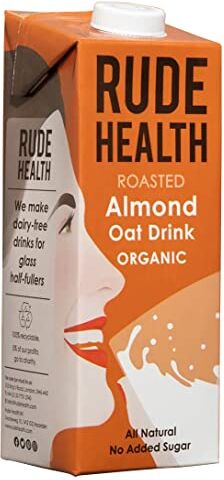 Rude Health Bevanda di avena di mandorle arrostite biologiche 1 litro