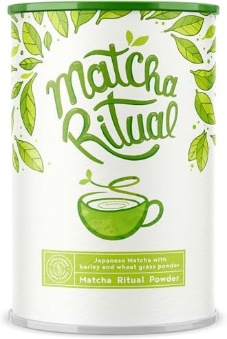 Alpha The Matcha Ritual Pregiato the verde matcha dal rituale giapponese arricchito con latte di cocco, erba di grano e orzo. Ideale per frullati 210g polvere