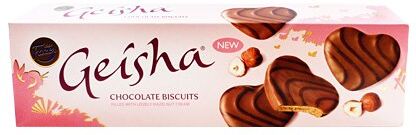 Fazer Biscotti geisha  con cioccolato alla crema di nocciole 1 Box von 100 g 3,5 Unzen