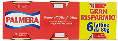 Generico Tonno in Scatola all'Olio d'Oliva Palmera 6 Lattine x 80 gr Food Service