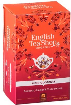 Generico English Tea Shop®   Infuso Biologico con Barbabietola Rossa, Zenzero e Curry   Tisana Barbabietola e Spezie   Tisana Digestiva con Zenzero 1 x 20 Bustine (30 Gr)