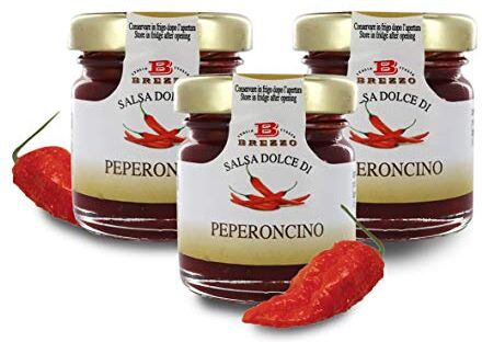 Brezzo Salsa Dolce Al Peperoncino, Confettura Di Peperoncini Per Formaggi, 40 Grammi (confezione da 5 pezzi)