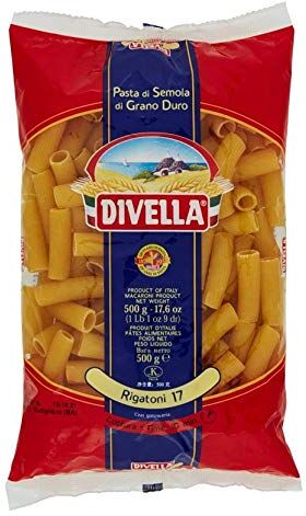 Divella PASTA DI SEMOLA DI GRANO DURO RIGATONI 17 GR 500 X 24