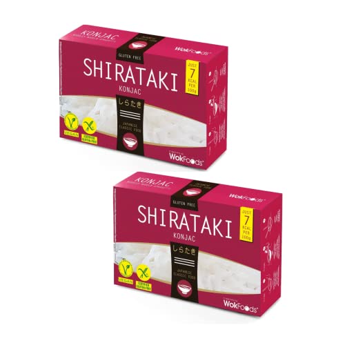 Generico WokFoods   Shirataki Konjac Preparato Alimentare Farina Konjac   Classico Cibo Giapponese 2 x 300 Gr (Sgocciolato 400 Gr)   Spaghetti Giapponesi