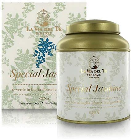 Via Special Jasmine, Tè Verde Cinese al Gelsomino, Barattolo di Latta, 100g