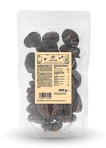 KoRo Albicocche al cioccolato fondente 500 g Delizioso snack vegano senza zuccheri aggiunti