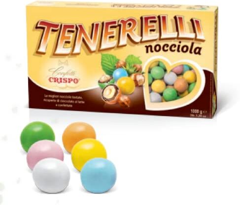 Generico Confetti Crispo Tenerelli Nocciola Colori Assortiti 1 Kg Cioccolato Latte Vari