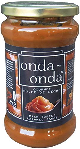 Onda Gourmet Dulce de Leche Salsa al latte di prima qualità al caramello. Topping cremoso per dolci, dessert, torte, banoffee pie, pancake, crêpes, gelati e budini 350g