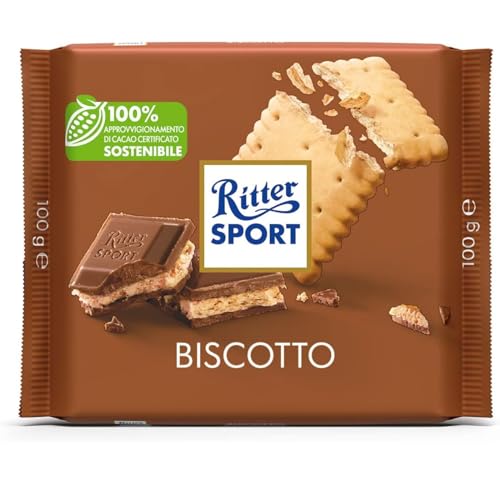 Generic Tavoletta Ritter Sport Biscotto Cioccolato Al Latte Extra Con Biscotto 3 x 100 gr