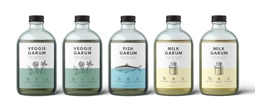 Pro-Ject Garum [PACK 5x250ml] Insaporitore liquido (2xVeggie-1xFish-2xMilk, 5x250 ml) ~ 250 porzioni