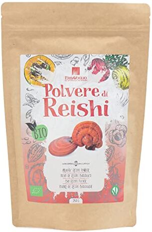 Erbavoglio Alimento Biologico in Polvere Reishi Polvere 250 gr Utile come tonico