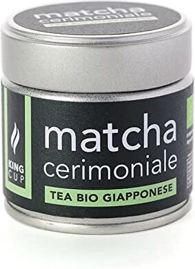 King Cup Tè / Tea Matcha Giapponese Biologico in Polvere 30 gr, Matcha di Grado Cerimoniale Premium, The Verde Giapponese dal Gusto Cremoso, ideale per Infusi e Dolci, Vegano, Senza Lattosio