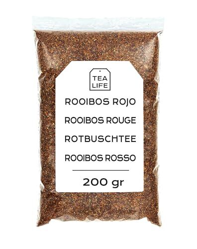 Tea Life Tè Rosso Rooibos 200g Te Rosso Tè Rooibos Tè Rosso Rooibos Sfuso Proprietà Naturali (200 gr)