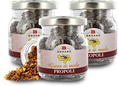 Brezzo Caramelle Alla Propoli, Linea Le Gocce Di Miele, 100 Grammi (confezione da 3 pezzi)