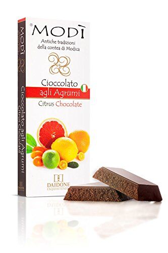 Mercato Italiano "Italian Specialties" Cioccolato Modì di Modica agli Agrumi Artigianale Siciliano 12 Barrette da 100g
