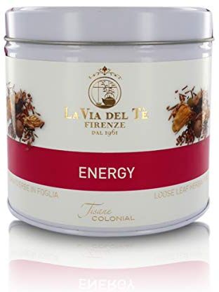 Via Tisana Energy, Rooibos Energizzante al Guaranà e Zenzero in Barattolo di Latta, 150g