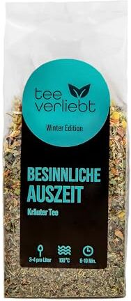 Teeverliebt – Winter Edition Deliziosa pausa tisana 90 g   tisana sfusa   deliziosa miscela di tè ideale come regalo per Natale