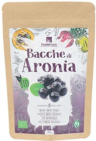 Erbavoglio Snack Biologico Bacche di Aronia Bio 150 gr Utile per il benessere generale