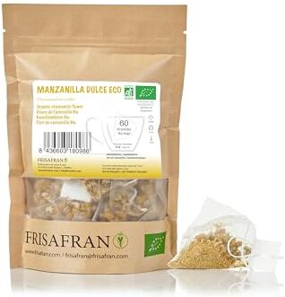 FRISAFRAN Tè nero Earl Grey biologico in piramidi   Antisettico   Energizzante   30Uds      Camomilla Dolce Bio in Piramidi   Digestiva   Rilassante   Origin Europe   60Ud   Camomilla