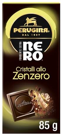 Perugina Tavoletta di Cioccolato Fondente Extra Nero al Zenzero, 85g